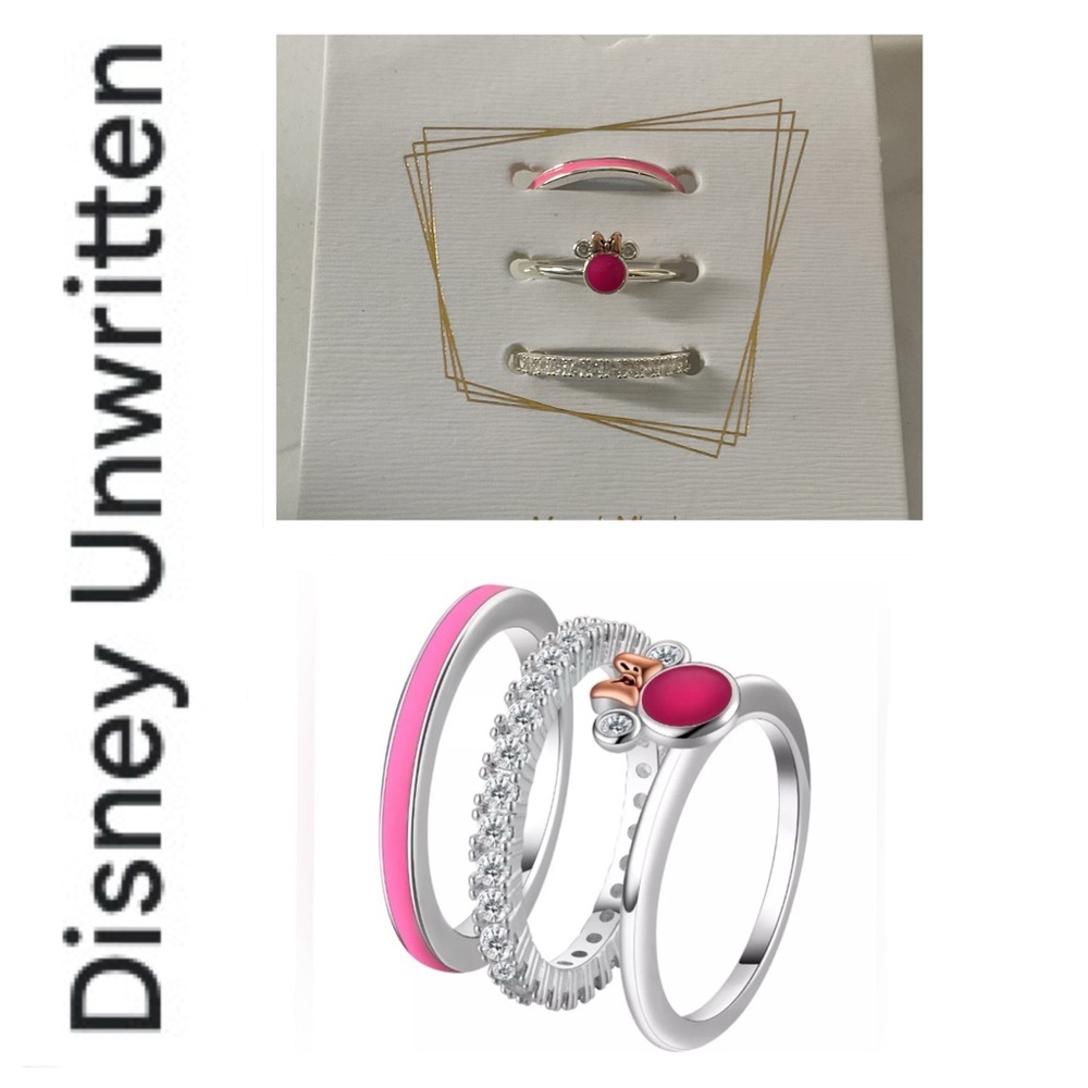 🐘🐘 Disney Unwritten Minnie Mouse CZ Ring Set
